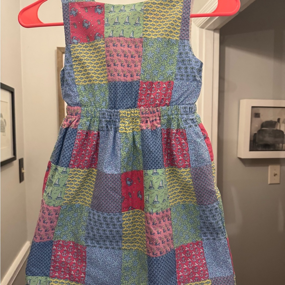 Vineyard Vines Multicolor Patchwork Kids Dress